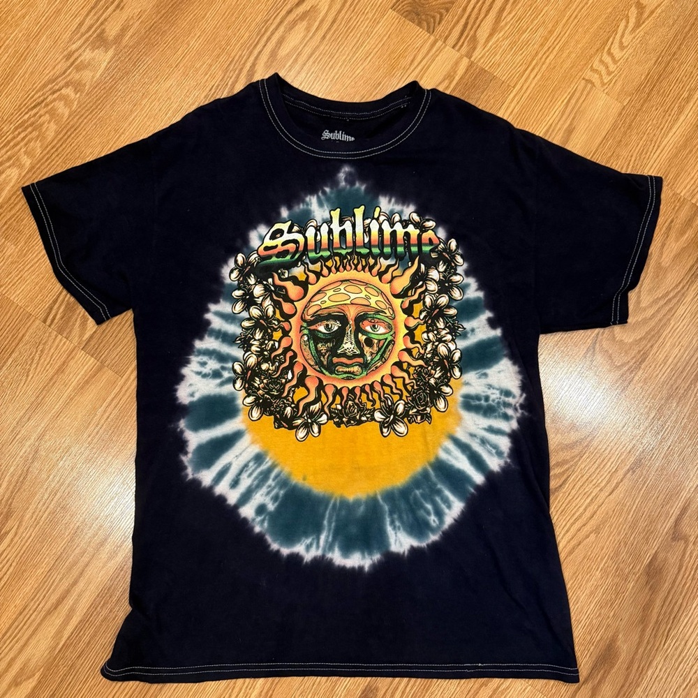 Spencer’s Sublime Tie-Dye Band Graphic T 100% Cotton Size Large